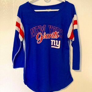 NY Giants 3/4 sleeve tee